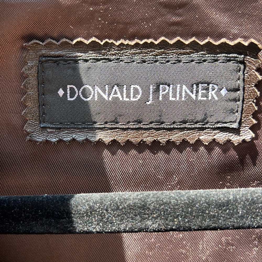 Vintage, Donald Pliner, bomber jacket glove, leather, Italian man size medium - Picture 6 of 9